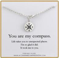 my compass: essential for navigation • indispensable personalized charm bracelet for wife/girlfriend/best friend • thoughtful handcrafted gift logo