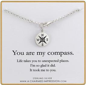 img 4 attached to My Compass: Essential for Navigation • Indispensable Personalized Charm Bracelet for Wife/Girlfriend/Best Friend • Thoughtful Handcrafted Gift