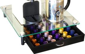 img 2 attached to 🔳 Convenient and Stylish DecoBros Crystal Tempered Glass Nespresso OriginalLine Capsule Storage Drawer Holder