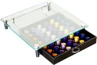 🔳 convenient and stylish decobros crystal tempered glass nespresso originalline capsule storage drawer holder логотип