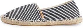 img 3 attached to 👞 Black Stripe Espadrilles Size 8.5 Men's Loafers & Slip-Ons Shoes by Kentti
