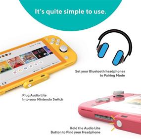 img 1 attached to 🎧 GENKI Audio Lite Bluetooth 5.0 Adapter for Nintendo Switch/Switch Lite - Enhanced Gaming Experience with All BT Headphones & Airpods, Yellow with aptX Technology