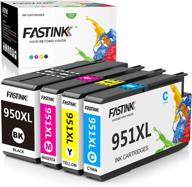 fastink compatible ink cartridges for hp officejet pro 8600 8610 8100 8615 8620 8630 8660 251dw printer - combo pack hp 950xl 951xl (1 black, 1 cyan, 1 magenta, 1 yellow) logo