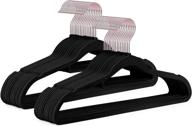 ieoke heavy duty velvet hangers - non-slip 360 swivel hook, ultra-thin clothes racks for space saving - pack of 50 (black) логотип