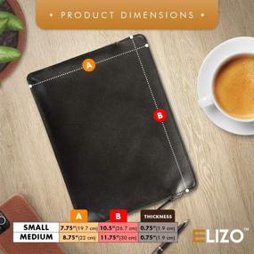 img 3 attached to 📱 ELIZO Leather iPad Pro 11 Inch Case Cover - iPad 8th Gen Sleeve - iPad 7th, 6th, 5th Gen Tablet Case - Galaxy Tab s7 Pencil Holder Bag Black