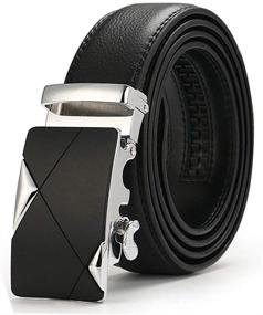img 4 attached to 🔧 SIAELT Ratchet Genuine Automatic Adjustable Men's Belts: The Ultimate Fashion Accessories