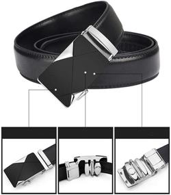 img 3 attached to 🔧 SIAELT Ratchet Genuine Automatic Adjustable Men's Belts: The Ultimate Fashion Accessories