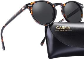 img 4 attached to 🕶️ Солнцезащитные очки Carfia Men's Vintage Polarized: стильная защита для глаз с классическим обаянием