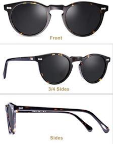 img 1 attached to 🕶️ Солнцезащитные очки Carfia Men's Vintage Polarized: стильная защита для глаз с классическим обаянием