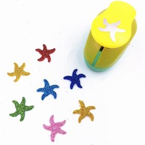 img 3 attached to 🐚 TECH-P Creative Life Hand Press Album Cards Paper Craft Punch, Multipattern (2CM-2.5CM) for Card Scrapbooking, Engraving, DIY Handmade Hole Puncher - Starfish Design