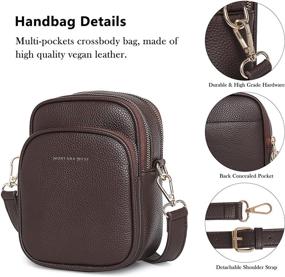 img 2 attached to 👜 Leather Multi-Pocket Cell Phone Purse: Montana West Small Crossbody Bags for Women – Casual Handbags