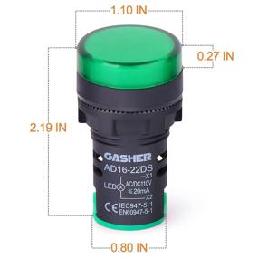 img 1 attached to 🔋 Gasher Energy Saving Indicator for Industrial Electrical Controls & Indicators: Mounting Enhanced