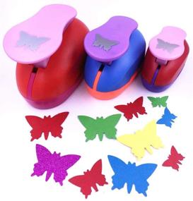 img 3 attached to TECH-P Craft Punch Set - Create Stunning Butterfly Art Crafts with this 3PCS Paper Punch Tool for Scrapbooking, Cards, and Decorations