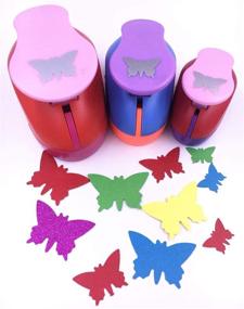 img 1 attached to TECH-P Craft Punch Set - Create Stunning Butterfly Art Crafts with this 3PCS Paper Punch Tool for Scrapbooking, Cards, and Decorations