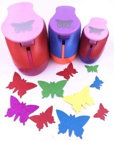 img 2 attached to TECH-P Craft Punch Set - Create Stunning Butterfly Art Crafts with this 3PCS Paper Punch Tool for Scrapbooking, Cards, and Decorations