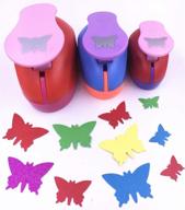 tech-p craft punch set - create stunning butterfly art crafts with this 3pcs paper punch tool for scrapbooking, cards, and decorations logo