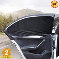 🌞 car rear side window sunshades - universal fit for most cars/suvs, 2 pack - ideal for baby, family, and pet sun protection - car window covers logo