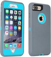 📱 ltifree defender case for iphone 7 plus and iphone 8 plus - full body heavy duty case with built-in screen protector (blue) logo