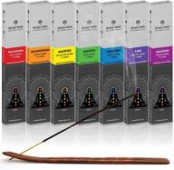 premium agarbatti incense sticks set - simply vedic 7 chakra with burner | long-lasting 60 min each | perfect for meditation, yoga, reiki, healing, aromatherapy energy cleansing | 20 sticks pack, 7 variants логотип