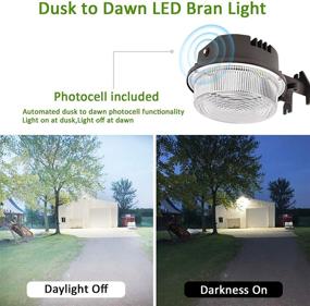 img 2 attached to 🌞 High-performance LED Barn Light by Paktonvo - 70W, 5000K Daylight, 9800LM Dusk to Dawn Outdoor Yard Light with Photocell - ETL Listed LED Security Area Light Panel: Ideal for Farms, Porches, Yards, Streets - Equivalency to 700W MH/HPS