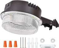 🌞 high-performance led barn light by paktonvo - 70w, 5000k daylight, 9800lm dusk to dawn outdoor yard light with photocell - etl listed led security area light panel: ideal for farms, porches, yards, streets - equivalency to 700w mh/hps logo