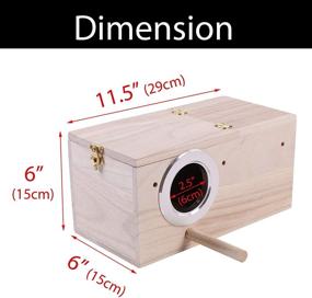 img 3 attached to 🐦 Premium Handcrafted Parakeet Nest Box with Natural Coconut Fiber Nesting Material - Perfect for Cockatiels, Lovebirds, Parrotlets, and Small to Medium Birds