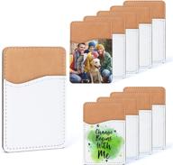 📱 rytoo sublimation blanks phone wallet - stick-on pu leather card holder for iphone, android, htv-friendly diy vinyl projects - ideal for weddings, party favors & gifts - 3.8x2.6in (white, pack of 10) logo
