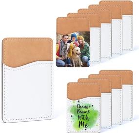 img 4 attached to 📱 RYTOO Sublimation Blanks Phone Wallet - Stick-On PU Leather Card Holder for iPhone, Android, HTV-Friendly DIY Vinyl Projects - Ideal for Weddings, Party Favors & Gifts - 3.8x2.6In (White, Pack of 10)