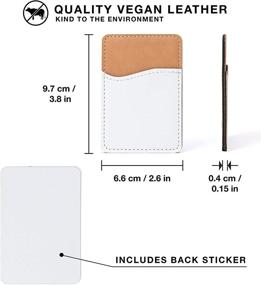 img 3 attached to 📱 RYTOO Sublimation Blanks Phone Wallet - Stick-On PU Leather Card Holder for iPhone, Android, HTV-Friendly DIY Vinyl Projects - Ideal for Weddings, Party Favors & Gifts - 3.8x2.6In (White, Pack of 10)