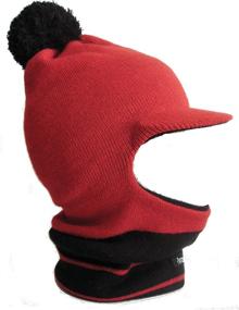 img 4 attached to 🧣 Warm & Cozy: Frost Hats Winter Boy's Hat Balaclava Ski Mask Knit for ultimate protection