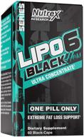 🔥 lipo-6 black hers ultra concentrate женский жиросжигатель с поддержкой волос, кожи и ногтей - 60 штук от nutrex research логотип