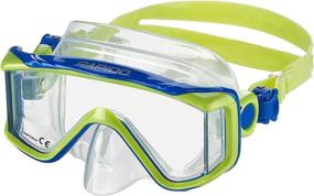 img 3 attached to 🏊 Junior Snorkel Set - Phantom Aquatics Rapido Boutique Collection, Boys and Girls, Ages 6 to 12, Complete with Mask, Dry Snorkel, Adjustable Fins, and Net Bag