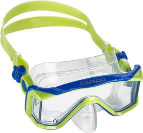 img 2 attached to 🏊 Junior Snorkel Set - Phantom Aquatics Rapido Boutique Collection, Boys and Girls, Ages 6 to 12, Complete with Mask, Dry Snorkel, Adjustable Fins, and Net Bag