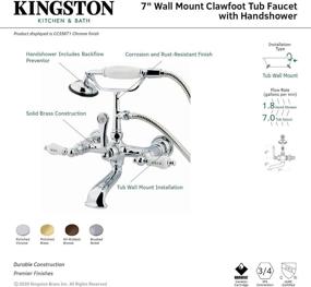 img 1 attached to Kingston Brass CC556T1 Straight Porcelain