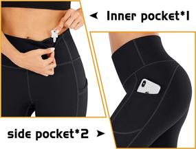 img 1 attached to IUGA Pockets Control Workout Leggings Sports & Fitness and Team Sports