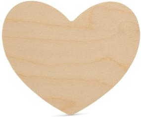 img 4 attached to 🪶 Woodpeckers Wooden Heart Cut Out Set - 5.5 x 5 x 1/8 Inch, Pack of 5