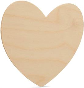 img 3 attached to 🪶 Woodpeckers Wooden Heart Cut Out Set - 5.5 x 5 x 1/8 Inch, Pack of 5