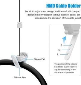 img 1 attached to Управление кабелем AMVR VR: Раскрывающиеся аксессуары для бесшовного игрового опыта с гарнитурами HTC Vive/Vive Pro/Oculus Rift/Rift S/Quest/Quest 2/Valve Index VR (белый, 6 штук)