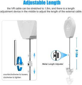 img 3 attached to Управление кабелем AMVR VR: Раскрывающиеся аксессуары для бесшовного игрового опыта с гарнитурами HTC Vive/Vive Pro/Oculus Rift/Rift S/Quest/Quest 2/Valve Index VR (белый, 6 штук)