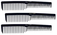 krest pro care: set of 3 black space tooth combs - krest #6000 logo