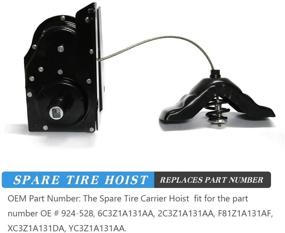 img 2 attached to 🔧 Сборка подъемника запасного колеса 1999-2007 Ford F250 F350 Super Duty F450 F550 - Заменяет 924-528, 924528, 6C3Z1A131AA, 2C3Z1A131AA, F81Z1A131AF, XC3Z1A131DA, YC3Z1A131AA