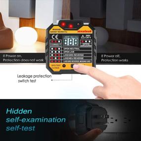 img 1 attached to Mxuteuk MX606B Socket Tester with Voltage Display for Home Outlet Safety Inspection and Fault Detection