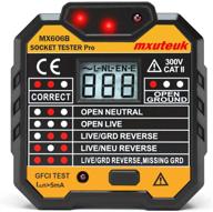 mxuteuk mx606b socket tester with voltage display for home outlet safety inspection and fault detection logo