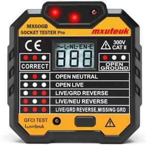 img 4 attached to Mxuteuk MX606B Socket Tester with Voltage Display for Home Outlet Safety Inspection and Fault Detection