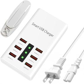 img 4 attached to 🔌 Smart USB Wall Charger with 6 Ports, 30W/6A Fast Charging Station Hub for Phone, Tablet, and More - Includes Power Board Fixator