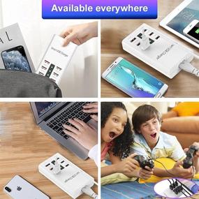 img 2 attached to 🔌 Smart USB Wall Charger with 6 Ports, 30W/6A Fast Charging Station Hub for Phone, Tablet, and More - Includes Power Board Fixator