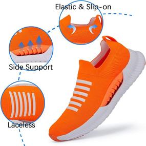 img 3 attached to 👟 Phefee Women's Slip-On Work Sneakers – Comfortable & Breathable Mesh Walking Shoes with Fashion Sock Style