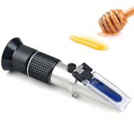 honey refractometer: 3-in-1 moisture, brix, and baume tester with atc - ideal for honey, maple syrup, and molasses! logo