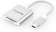 🔌 lention usb c to sd/micro sd card reader, type c sd 3.0 card adapter compatible with 2020-2016 macbook pro 13/15/16, new mac air/ipad pro/surface, samsung s20/s10/s9/s8/plus/note, and more (cb-c8, silver) logo