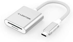 img 4 attached to 🔌 LENTION USB C to SD/Micro SD Card Reader, Type C SD 3.0 Card Adapter Compatible with 2020-2016 MacBook Pro 13/15/16, New Mac Air/iPad Pro/Surface, Samsung S20/S10/S9/S8/Plus/Note, and More (CB-C8, Silver)
